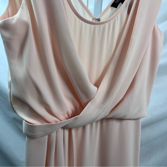 White House Black Market lightweight tank pale pink layered mini dress 00 (A-3) - Picture 5 of 10